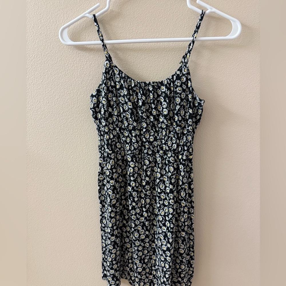 90s Floral Black and White Kid's Dress